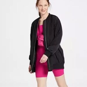 NWT DSG Long Black Bomber Jacket for Women